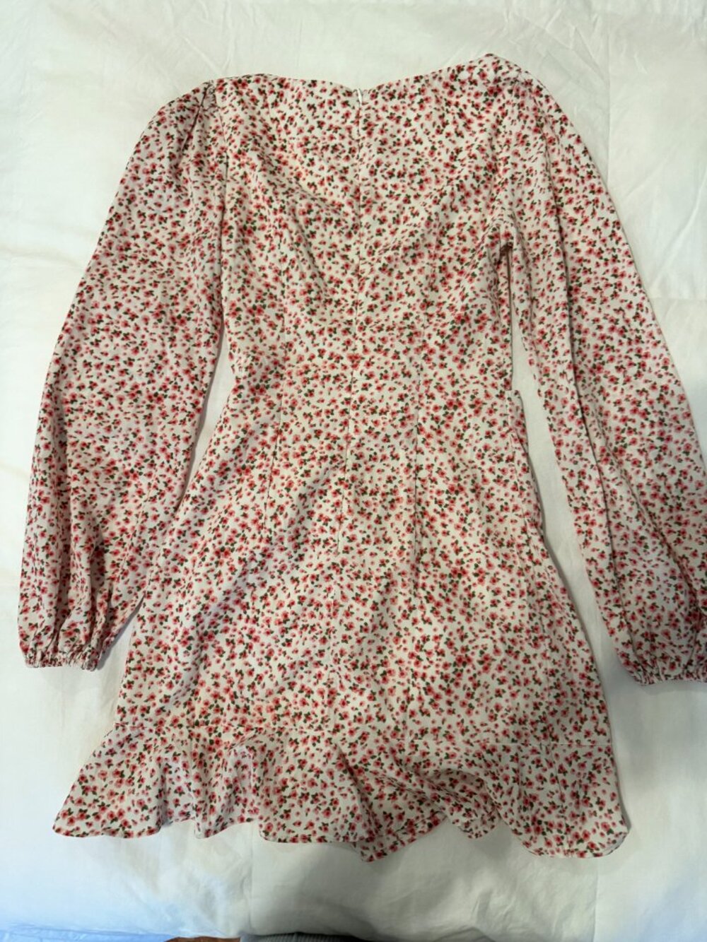NWT Princess Polly Villa Floral Mini Dress Size 2 Pink Rose Ruffle - Picture 6 of 14